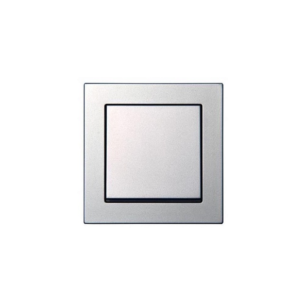 Выключатель одноклавишный Liregus Epsilon серебро 28-1859 Фото № 1