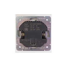 Розетка STRONG 1-ая с/з с/у з/ш 16А с USB A+C быстрой зарядки 5В/3А жемчуг KRANZ KR-78-0704-4 5