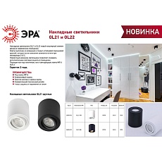 Накладной светильник ЭРА OL21 WH Б0054392 1