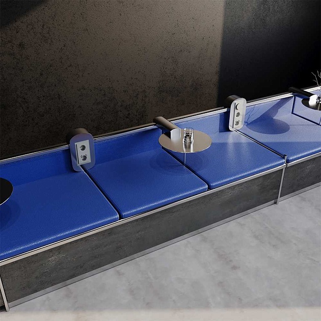 Рамка стеклянная Voltum S70 на 3 поста, (сталь, стекло) VLS110305 Фото № 4