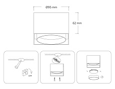 Накладной светильник Ambrella light Techno Spot GX Standard tech TN70866 5