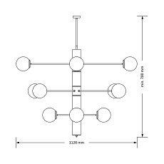 Подвесная люстра KUTEK MOOD Ultimo ULT-ZW-12(T) 2