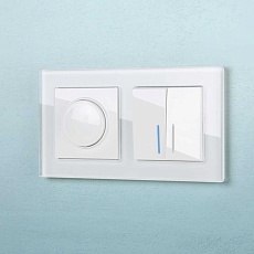 Выключатель Werkel двухклавишный проходной с подсветкой белый W1122101 4690389155222 4