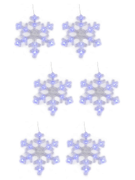 Светодиодная гирлянда Uniel занавес Снежинки-1 220V синий ULD-E1503-072/DTA Blue IP20 Snowflakes-3 UL-00007336 Фото № 3