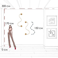 Настенный светильник LOFT IT Thread 10388W Brass 3