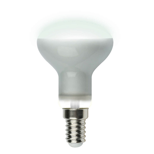 Лампа светодиодная рефлекторная Uniel E14 6W 4000K матовая LED-R50-6W/NW/E14/FR PLS02WH UL-00001492 Фото № 1