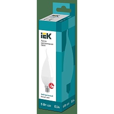 Лампа светодиодная IEK E14 5W 4000K матовая LLE-CB35-5-230-40-E14 1