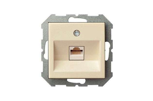 Розетка RJ11 Liregus Epsilon бежевый 28-080 Фото № 2