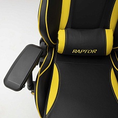 Игровое кресло AksHome Raptor желтый + черный, экокожа 45722 4