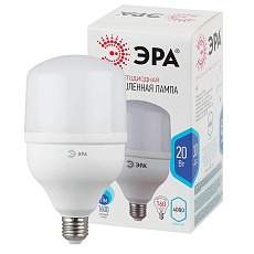 Лампа светодиодная ЭРА E27 20W 4000K матовая LED POWER T80-20W-4000-E27 Б0027001 1