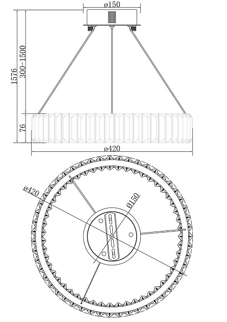 Подвесной светодиодный светильник Freya Tier FR5257PL-L17G Фото № 5