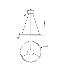 Подвесной светодиодный светильник Maytoni Rim MOD058PL-L32WK 3