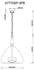 Подвесная люстра Arte Lamp Bell A7772SP-3PB 4