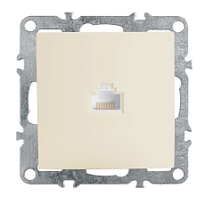 Розетка компьютерная 1-местная RJ-45 (механизм), Stekker, PST00-9107-02 Эрна, слоновая кость 39325