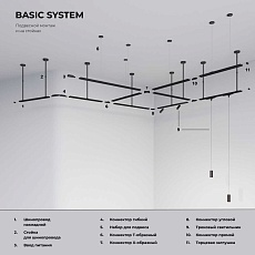 Коннектор угловой с вводом питания для однофазного шинопровода Elektrostandard Basic System a071303 2