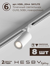 Встраиваемая однофазная трековая система Hesby Lighting Skylite №3 со светильниками HSBL_kompl_S003_VI3W4K 1