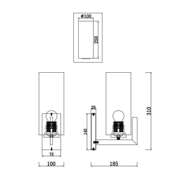 Бра Maytoni Fortano MOD089WL-01BS Фото № 3