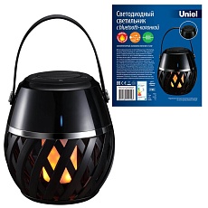 Переносной светодиодный фонарь Uniel аккумуляторный ULD-R201 LED/Flame Black UL-00006768 2