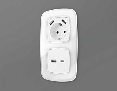 Лицевая панель розетки AMBRELLA VOLT OP1110 2