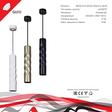 Подвесной светильник Reluce Technical 16006-0.9-001LD 300mm GU10 BK 1