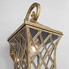 Уличный настенный светильник Elektrostandard Cassiopeya D черное золото a025295 3