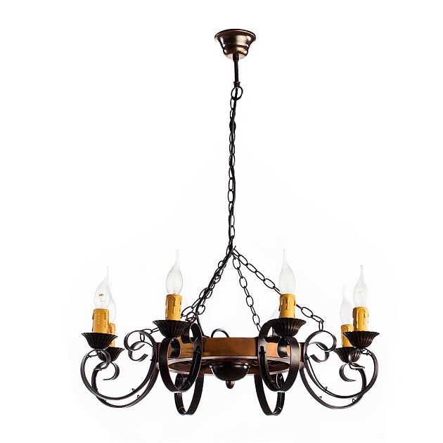Подвесная люстра Arte Lamp Taverna A9520LM-8BR изображение 5 Подвесная люстра Arte Lamp Taverna A9520LM-8BR Фото № 5