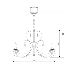 Подвесная люстра Eurosvet Alda 3305/12 латунь/прозрачный хрусталь Strotskis a072112 2