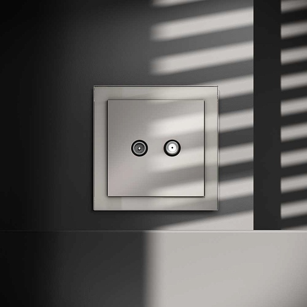 Розетка телевизионнная встраиваемая Voltum S70 оконечная TV+SAT, (кашемир) VLS060403 изображение 4 Розетка телевизионнная встраиваемая Voltum S70 оконечная TV+SAT, (кашемир) VLS060403 Фото № 4