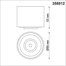 Потолочный светодиодный светильник Novotech Over Gesso 358812 4