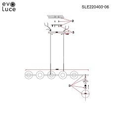 Подвесная люстра Evoluce FORLI SLE220403-06 1