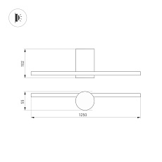 Настенный светодиодный светильник Arlight SP-Vinci-M-S1200x55-12W Warm3000 036931 1