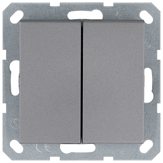 Выключатель двухклавишный Jasmart G3023S Фото № 1