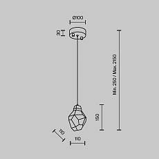 Подвесной светодиодный светильник Modelux ML.88971.1 GD 2
