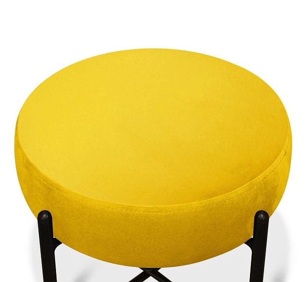 Пуф Sheffilton SHT-B4 желтый/черный муар 2347987702 Фото № 5