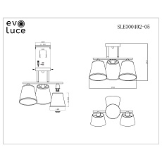 Потолочная люстра Evoluce Prato SLE300402-03 1