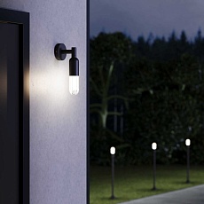 Уличный настенный светодиодный светильник Elektrostandard Isida 35165/U черный a062884 5