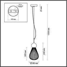 Подвесной светильник Odeon Light Exclusive Elica 5402/1 4