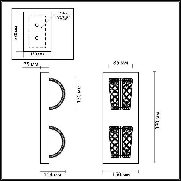 Бра Odeon Light MIRAGE 5030/8WL Фото № 3