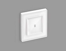 Комплект механизма 1-кл проходного выключателя AMBRELLA VOLT с подсветкой 10000K ALFA Белый глянец QUANT (AP1020, VM105, G29B) 1