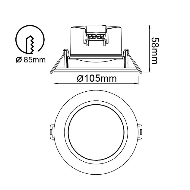 Встраиваемый светодиодный светильник Mantra Yucatan 8849 Фото № 2