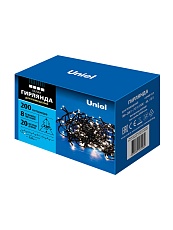Светодиодная гирлянда Uniel 220V белый ULD-S2000-200/DGA White IP20 UL-00007309 3