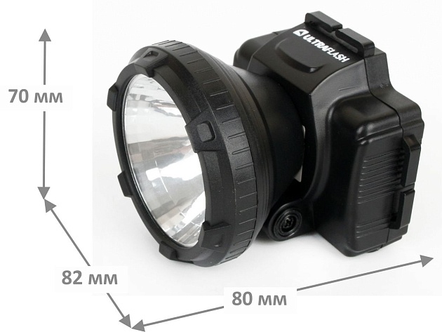 Налобный светодиодный фонарь Ultraflash Headlite аккумуляторный 90х75 33 лм LED5364 11258 фото 3