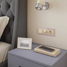 Розетка с заземлением и шторками Werkel шампань W1171111 4690389157387 3