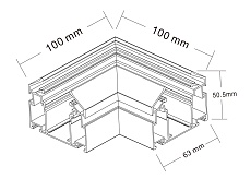 Угол соединительный для встраиваемого трека Crystal Lux CLT 0.235 01 BL 1