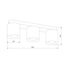 Потолочная люстра TK Lighting 3413 Vico Black 1