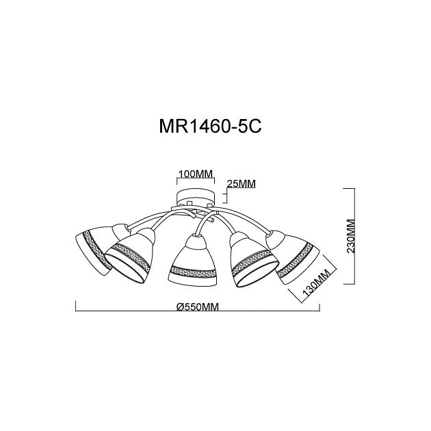 Потолочная люстра MyFar Emily MR1460-5C фото 2