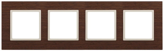 Рамка 4-постовая ЭРА Elegance 14-5304-09 Б0034586 Фото № 1