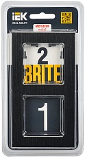Рамка 2-постовая IEK Brite РУ-2-1-БрЧ черная BR-M22-M-K02 1