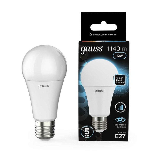 Лампа светодиодная Gauss E27 12W 4100K матовая 102502212 Фото № 9