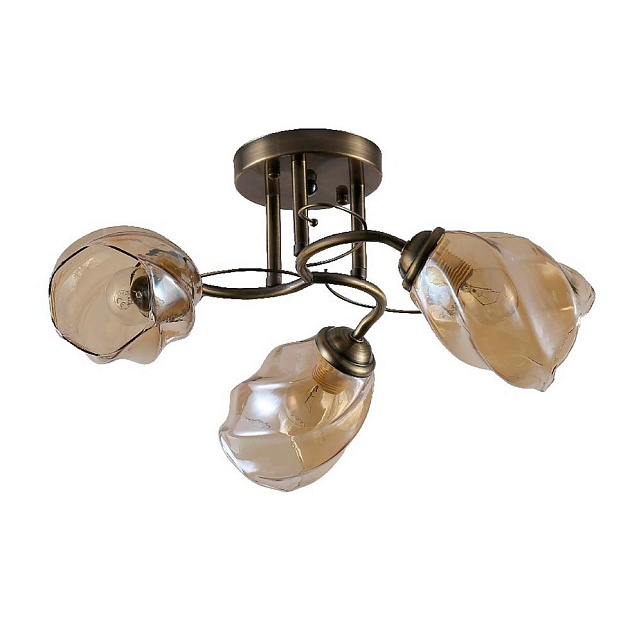 Потолочная люстра ЭкономСвет 12179/3BRS AMB Фото № 1